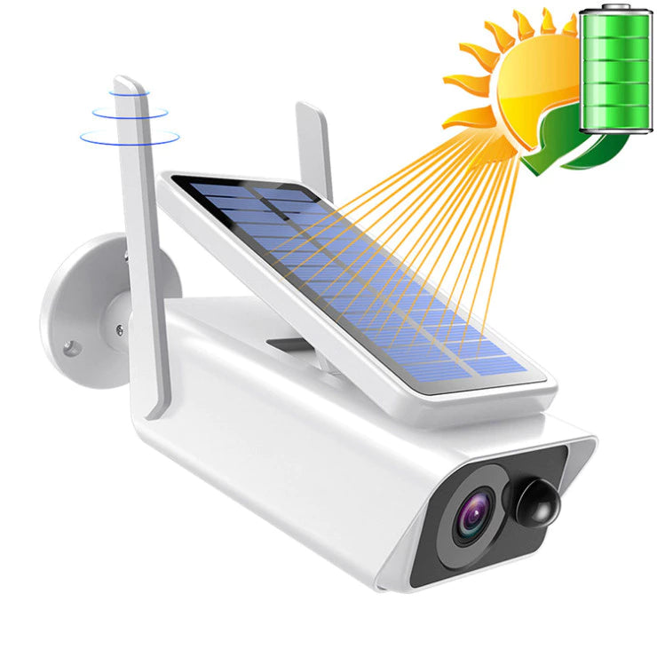 Kit 2 Câmeras de Segurança Externa IP Wifi HD com Energia Solar