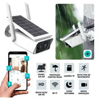 Kit 2 Câmeras de Segurança Externa IP Wifi HD com Energia Solar