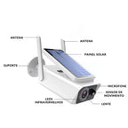 Kit 2 Câmeras de Segurança Externa IP Wifi HD com Energia Solar