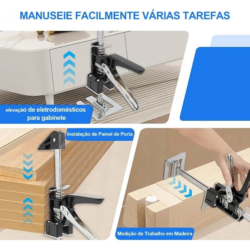 Kit 2 Suporte Elevador Telescópico Carga 600kg para Movéis